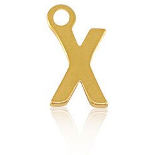 ELEKTROPULLI Feine Ohrringe mit Initial Anhänger (ca. 25 mm + 9 x 5 mm)