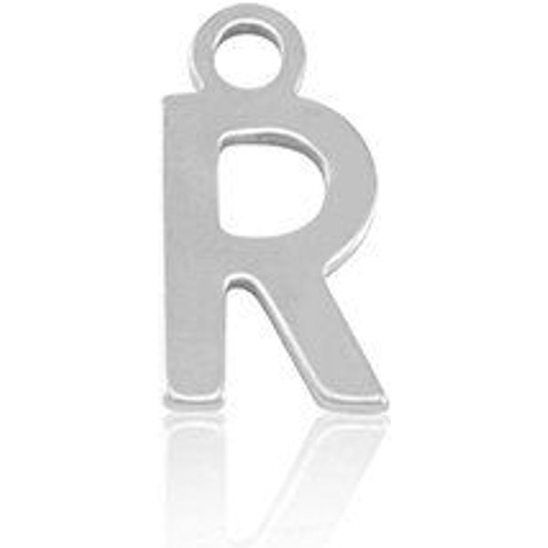 ELEKTROPULLI Feine Ohrringe mit Initial Anhänger (ca. 25 mm + 9 x 5 mm)