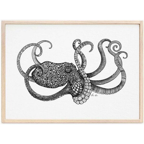 Kunstdruck »Oktopus« von LIGARTI | A4, A3 oder A2 | Wandbild | Poster | Kunst