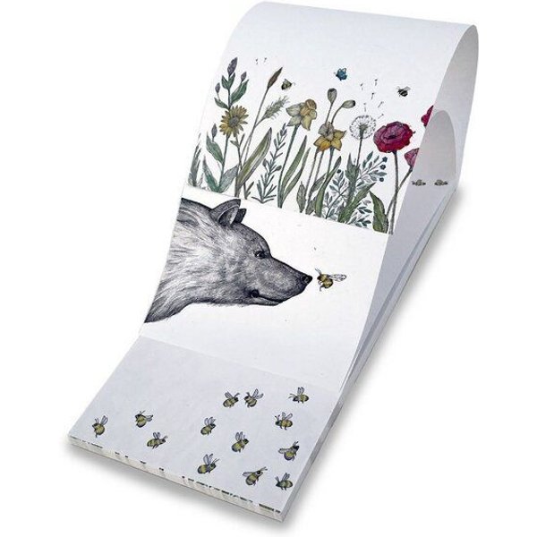 Notizblock 3er-Set »Bienen und Blümchen« von LIGARTI | Recyclingpapier | Schreibblock mit wechselnden Motiven