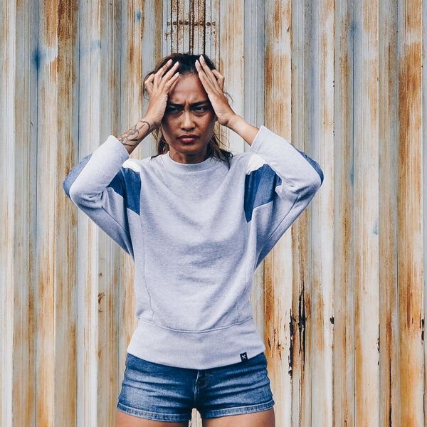 The Driftwood Tales Sweatshirt aus Bio-Baumwolle, Bio-Restmaterial und gewöhnlichen Resttextilien