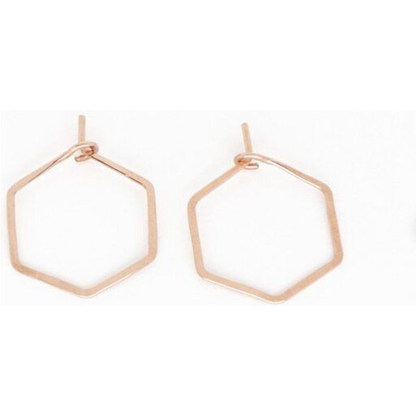 BELLYBIRD Jewellery CREOLEN - Hexagon, gehämmert, S/M/L