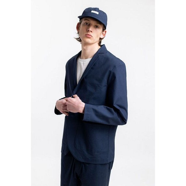 Rotholz Workwear Blazer aus Bio Ripstop Blau