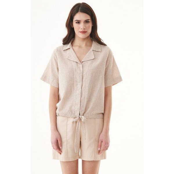 ORGANICATION Bluse aus Bio-Baumwolle und Leinen