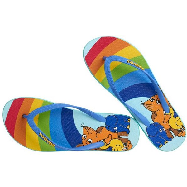 Waves Kinder Flip-Flops Die Maus „Regenbogen“ Größe 30-34