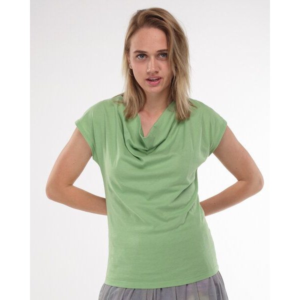 Alma & Lovis Shirt mit Wasserfall-Ausschnitt, aus Bio-Baumwolle | Short Cascade