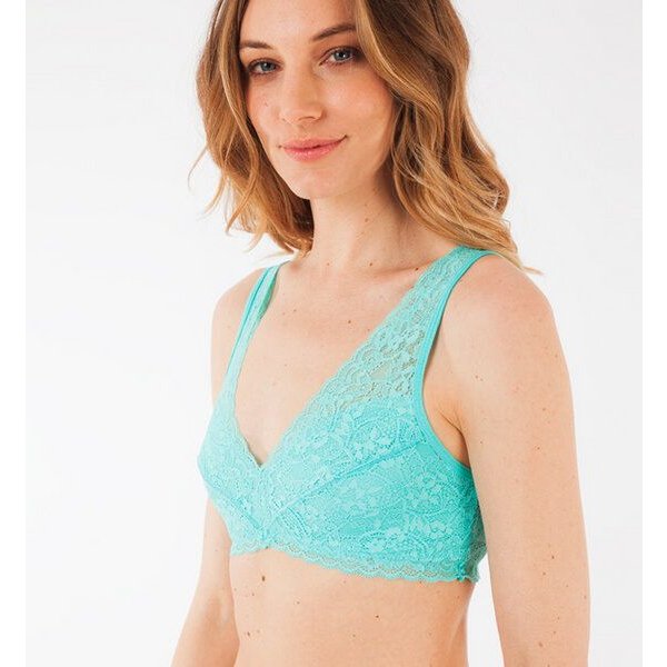 CASAGiN Bralette-BH aus natürlichem Bio-Stoff und weicher Öko-Spitze mit schlichtem Design