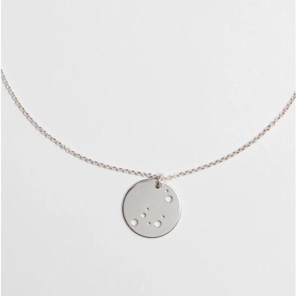 BELLYBIRD Jewellery Sternzeichen Kette, Anhänger 14mm, Silber/ Silber vergoldet