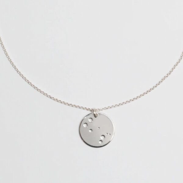 BELLYBIRD Jewellery Sternzeichen Kette, Anhänger 14mm, Silber/ Silber vergoldet