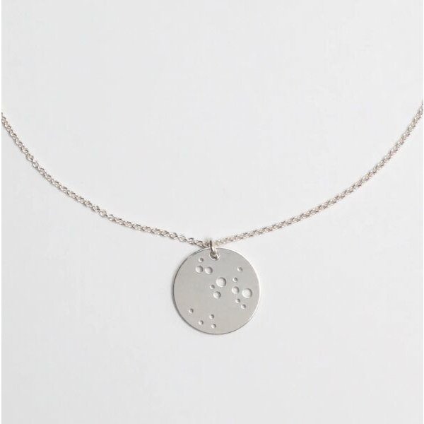 BELLYBIRD Jewellery Sternzeichen Kette, Anhänger 14mm, Silber/ Silber vergoldet
