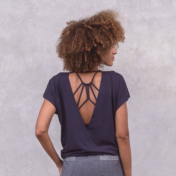 Jaya SMILLA Tencel - Damen - lockeres Shirt für Yoga und Freizeit aus Tencel-Baumwoll-Mix