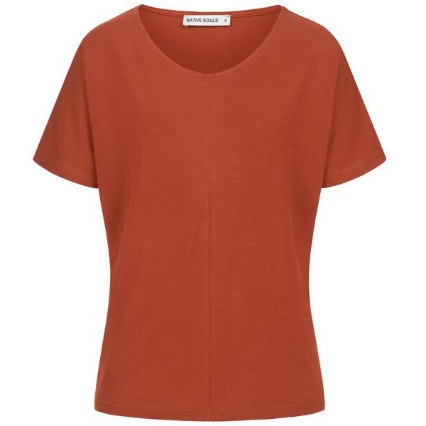 NATIVE SOULS Lyocell Damen V-Neck Shirt Medhu