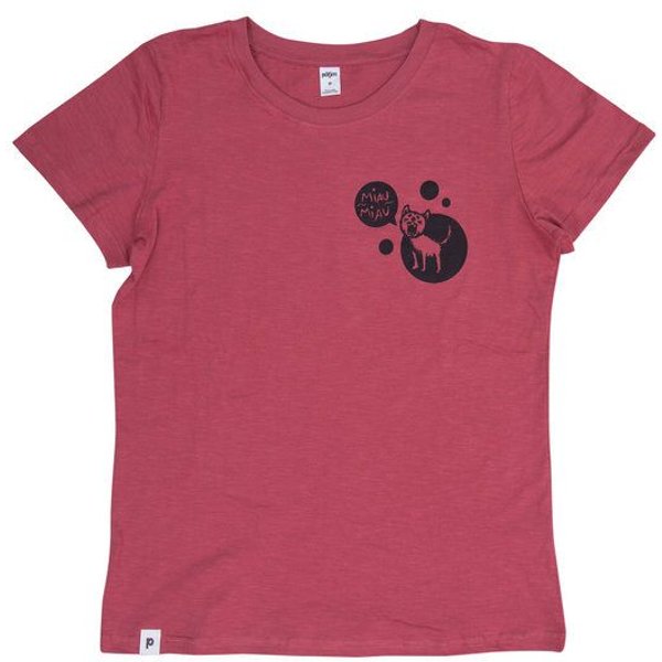 päfjes Miau Miau Katze - Damen Shirt - fair gehandelt - Bio - Rot