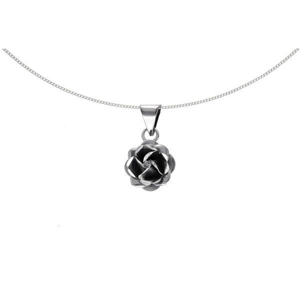 pakilia Silber Kette Rosenblüte – fair gehandelt & handgefertigt in Mexiko