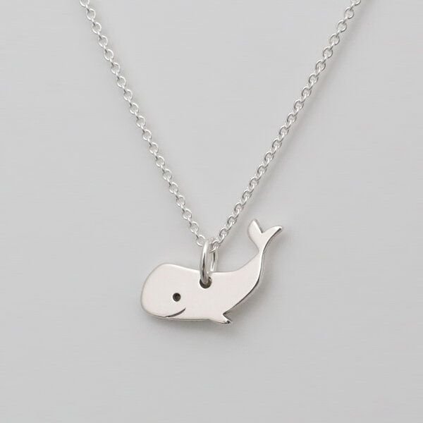 BELLYBIRD Jewellery Kinderkette - kleiner Wal, Anhänger/ Silber/ Silber vergoldet