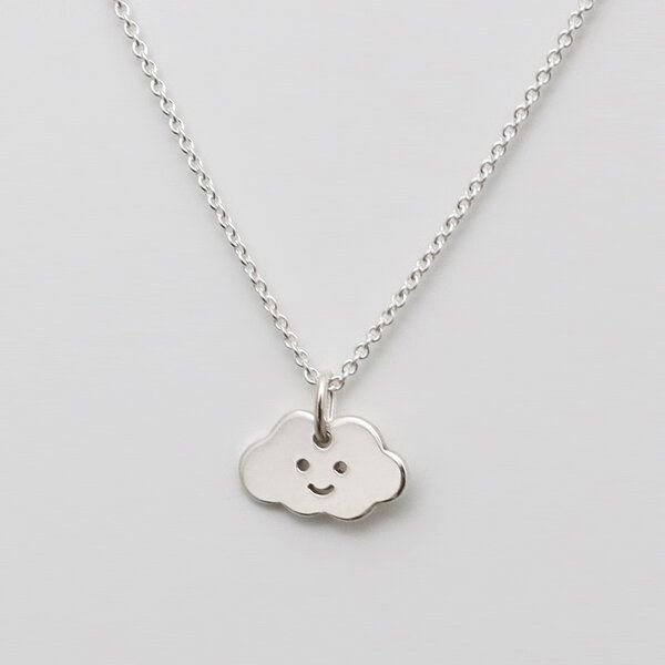 BELLYBIRD Jewellery Kinderkette - kleine Wolke, Anhänger/ Silber/ Silber vergoldet