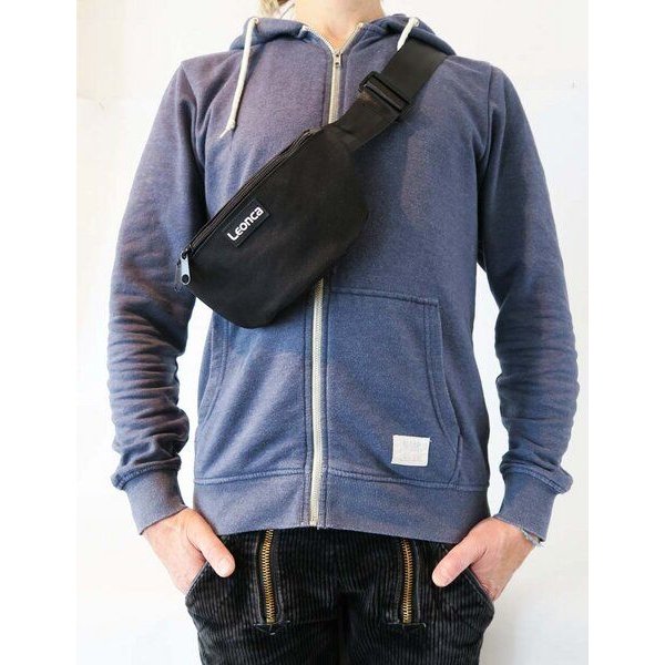 Leonca Upcycling Hip Bag Cordura schwarz in 3 Größen