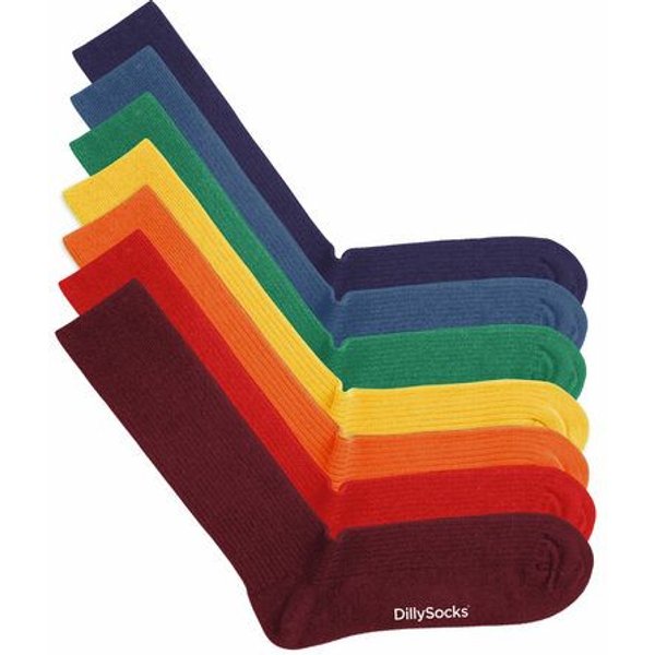 DillySocks Socken „Ribbed Rainbow Collection“