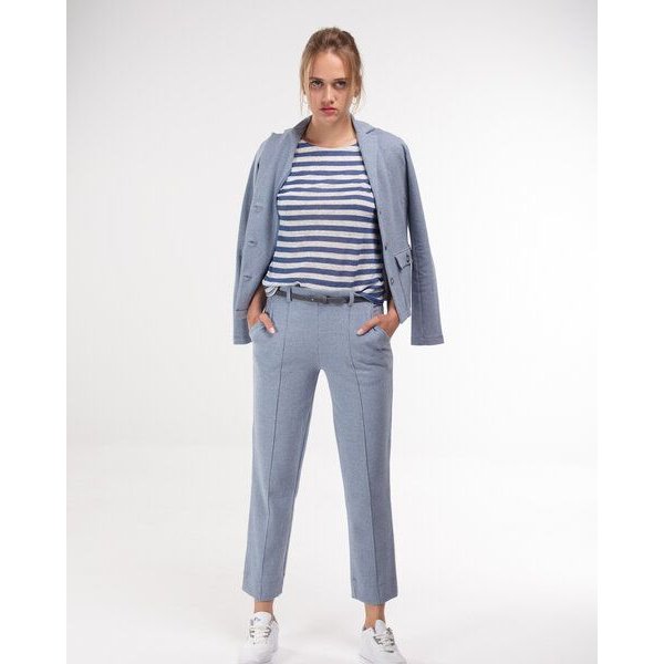 Alma & Lovis Karo-Hose in leichter Jersey-Jacquard-Qualität | Karo Pants