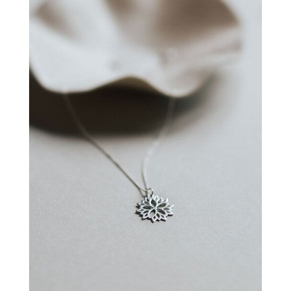 lille mus Kette 'Blumenstern' 925 Silber / vergoldet