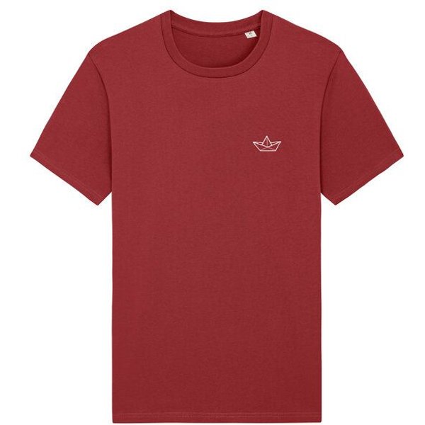 Spangeltangel T-Shirt "Papierboot", Männershirt, Herrenshirt, bedruckt, Biobaumwolle, Unisex