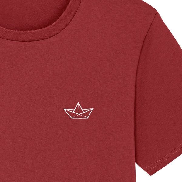 Spangeltangel T-Shirt "Papierboot", Männershirt, Herrenshirt, bedruckt, Biobaumwolle, Unisex