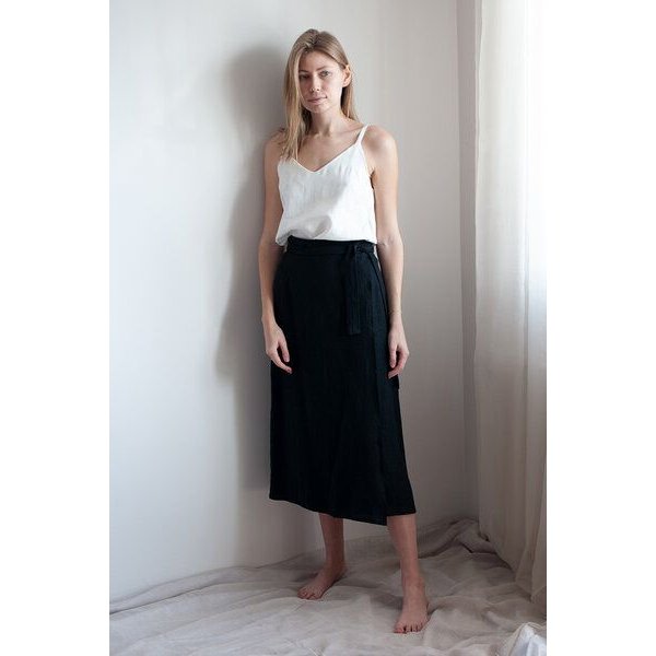 gust. Leinen-Wickelrock - Linen Wrap Skirt - 100% Bio-Leinen