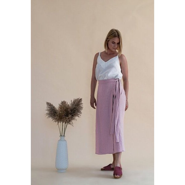 gust. Leinen-Wickelrock - Linen Wrap Skirt - 100% Bio-Leinen