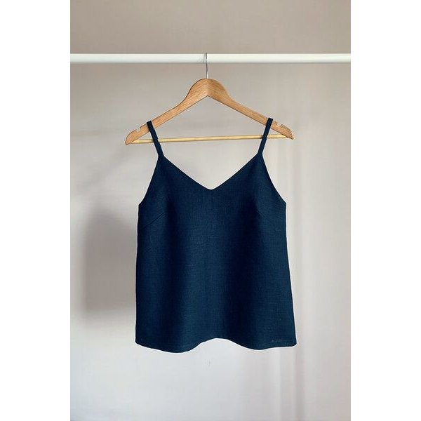 gust. Leinentop - V-Ausschnitt - Linen V-neck top - 100% Bio-Leinen