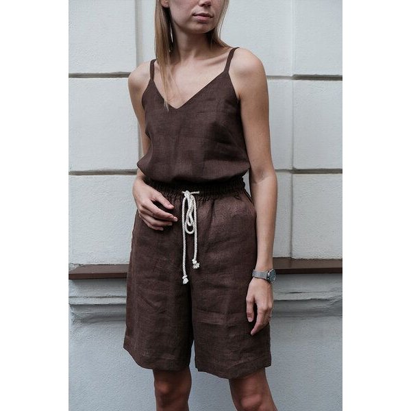 gust. Damen Leinenshorts - Linen loose shorts - 100% Bio-Leinen
