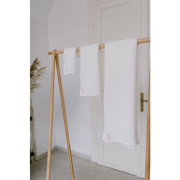 gust. Waffelhandtuch - Handtuch aus Leinen und Bio-Baumwolle – Hand towel - 50x70 cm