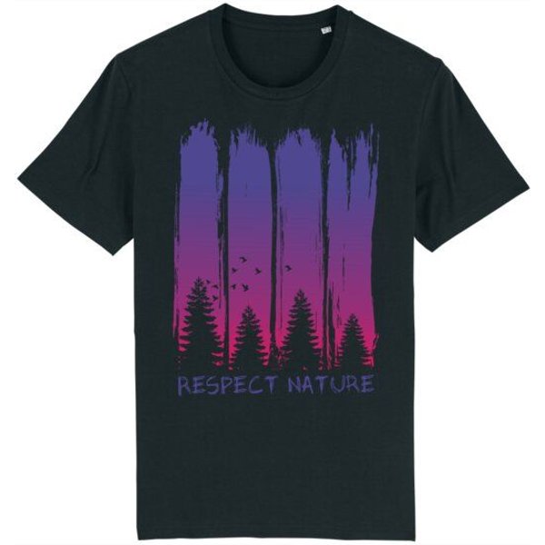 roots of compassion Bäume T-Shirt bio & fair & vegan - gerader Schnitt - Vögel, Wald, Natur