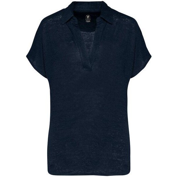 YTWOO Exklusives Damen Polohemd aus 100% Leinen