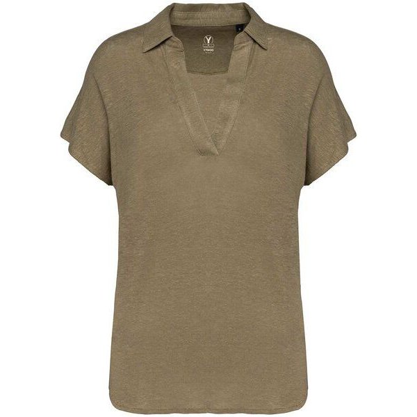 YTWOO Exklusives Damen Polohemd aus 100% Leinen