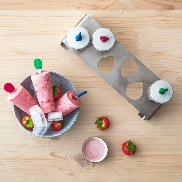 ECO Brotbox Eis selber machen - Form für 6 Eis am Stiel - ECO Ice Pops - aus Edelstahl