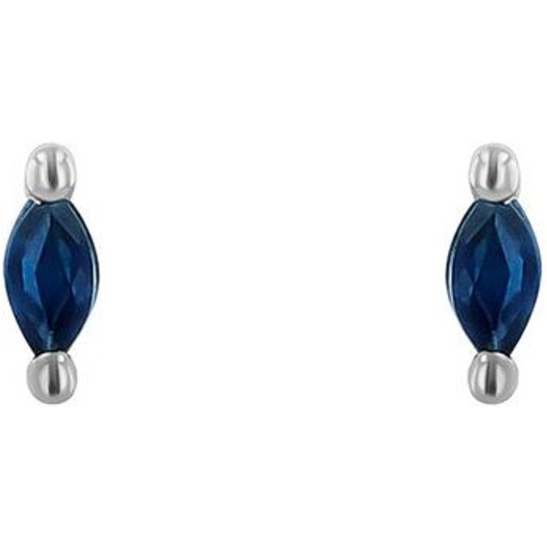 Eppi Minimalistische Ohrstecker mit blauen Saphiren Daina