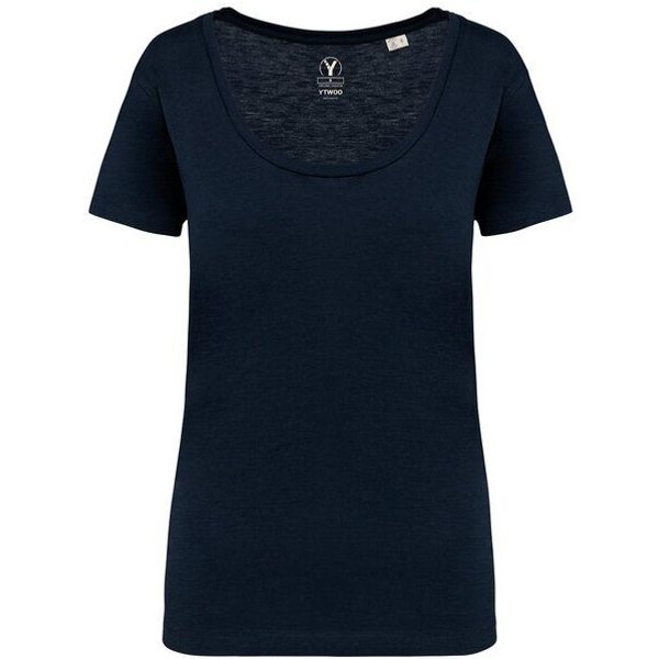 YTWOO Damen-T-Shirt mt Slub Optik aus 100% Bio-Baumwolle