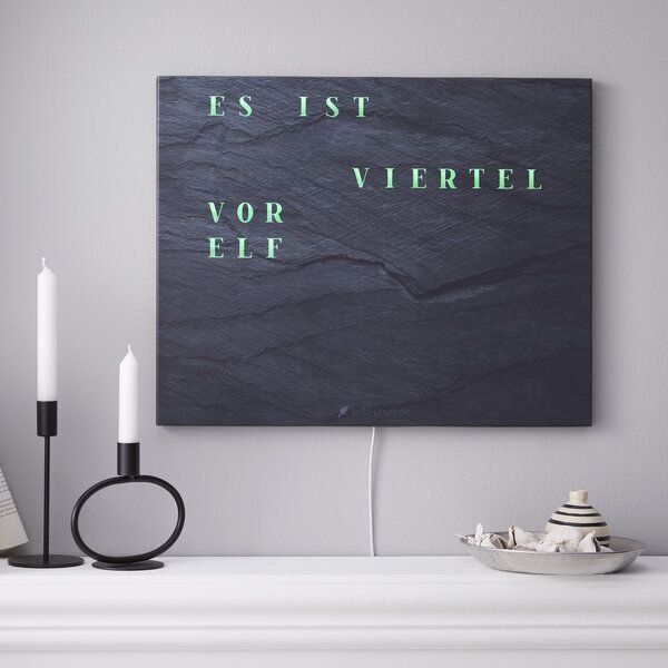 build-yours Bausatz WordClock Jupiter Schiefer Optik - Bau dir deine Wortuhr