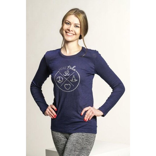 Yoga Damen Longsleeve "YogiLiebe" Bio-Baumwolle
