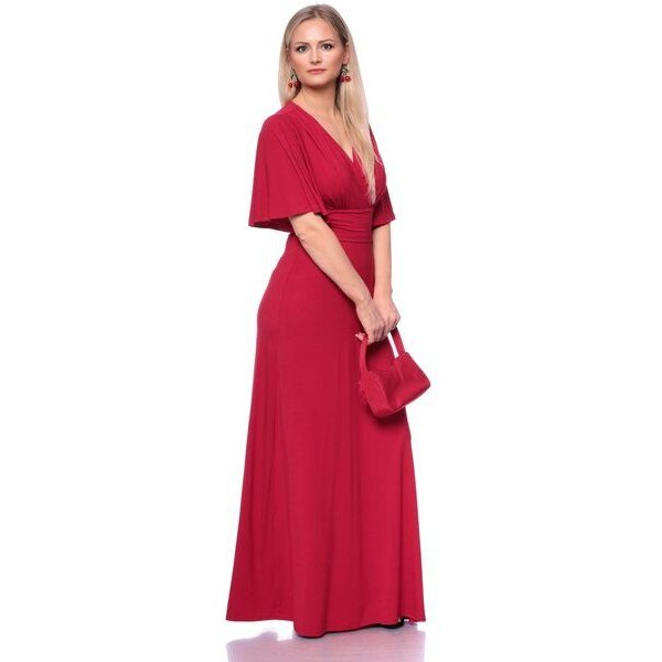 Ingoria NOELIA Maxikleid in Wickeloptik mit Schmetterlingsärmel
