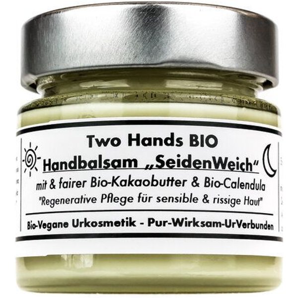 Two Hands BIO Handbalsam „SeidenWeich“ mit fairer Bio-Kakaobutter & Bio-Calendula - Bio Vegan