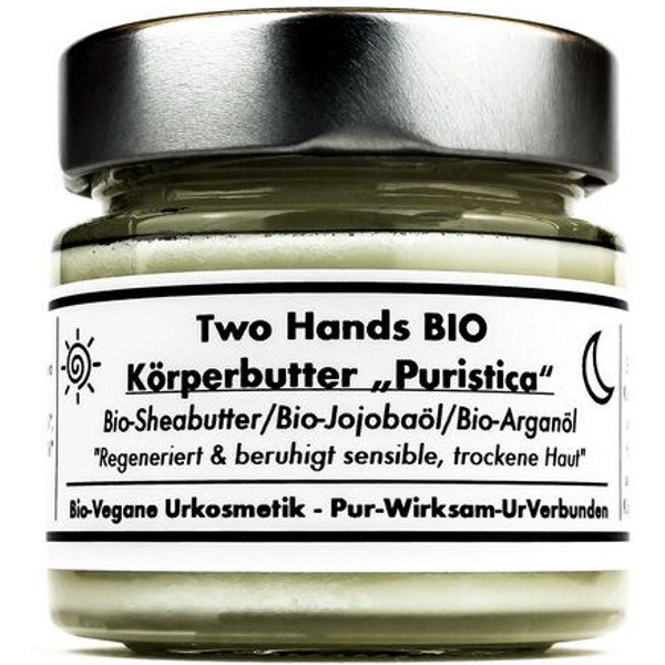 Two Hands BIO KörperBalsam „Puristica“ mit Bio-Argan & Bio-Amaranth - für Gesicht & Körper - Bio Vegan