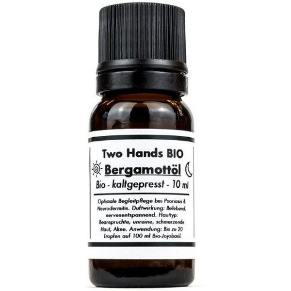 Two Hands BIO Bergamottöl - Bio - Vegan - Kaltgepresst - 10 ml