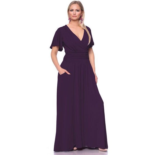 Ingoria PANDORA Maxikleid mit Schmetterlingsärmel (Uni)