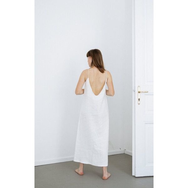 gust. Leinenkleid mit Rückenausschnitt - 100% Bio-Leinen