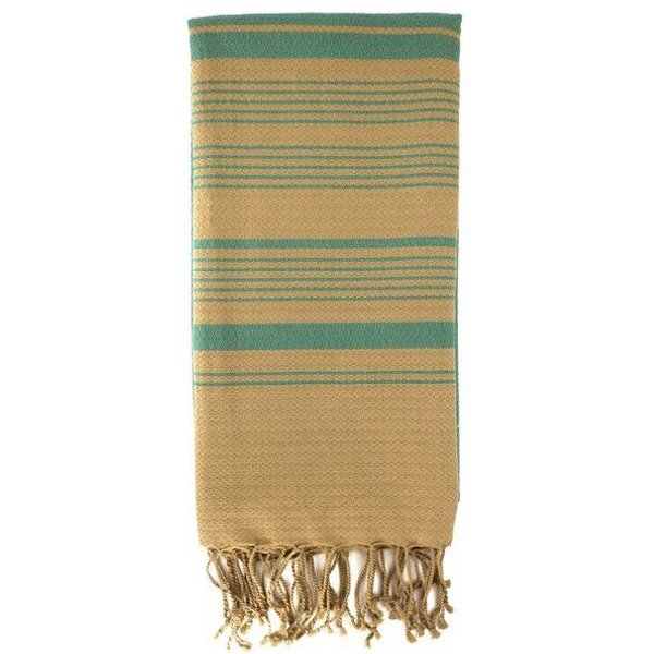 Karawan authentic Fouta Sand Collection – Jacquard-Hammamtuch aus Bio-Baumwolle