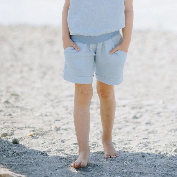 Babbily Kinder Sommer Shorts mit Komfortbund - Bio-Musselin