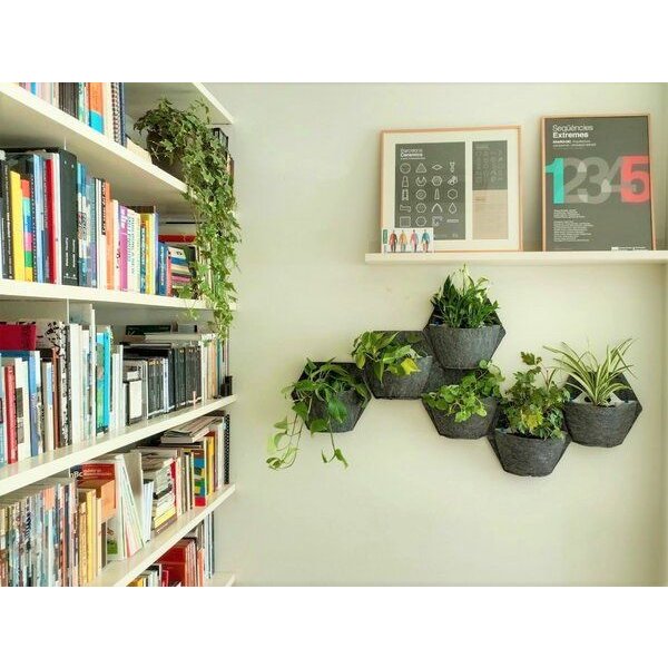 CitySens 6er-Pack Wand-Blumentopf mit Textilbezug und automatische Bewässerung