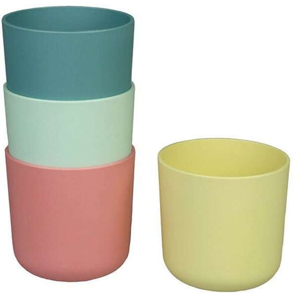 Zuperzozial Becherset Pastell aus Biokunststoff