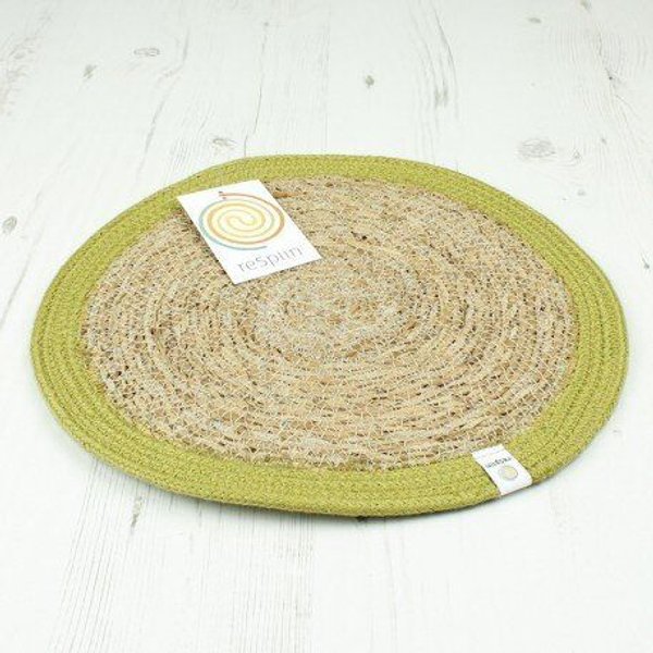 reSpiin Runde Tischmatte aus Seegras und Jute Ø 28 cm